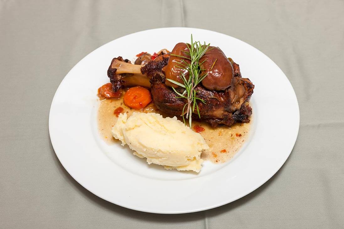 Roast Lamb Shank  Relax Restaurant Alykes Zante Zakynthos Greece