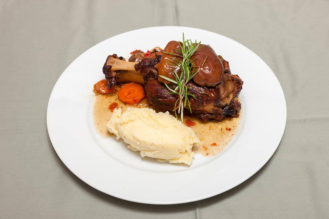 Roast Lamb Shank Relax Restaurant Alykes Zante Zakynthos Greece